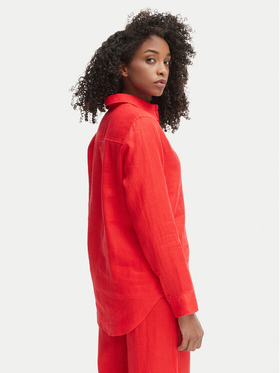 Tommy Hilfiger Tommy Hilfiger Риза WW0WW44679 Червен Regular Fit