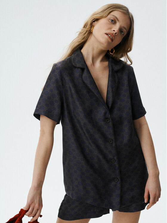 MARI PRETI MARI PRETI Pantaloni di tessuto MONOGRAM M Marrone Regular Fit