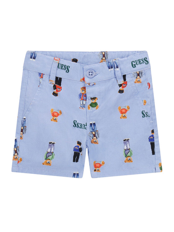 Guess Szorty materiałowe N6RD03 WFY91 Fioletowy Regular Fit