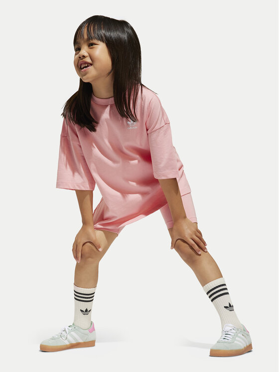 adidas adidas Marškinėlių ir šortų komplektas Cycling JD1994 Rožinė Loose Fit