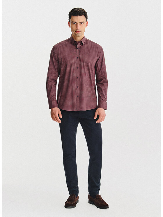 Pako Lorente Pako Lorente Koszula P25WF-1X-068 Bordowy Regular Fit