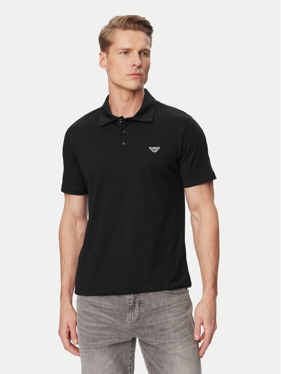 Emporio Armani Tricou polo EM000571 AF20424 UC001 Negru Regular Fit