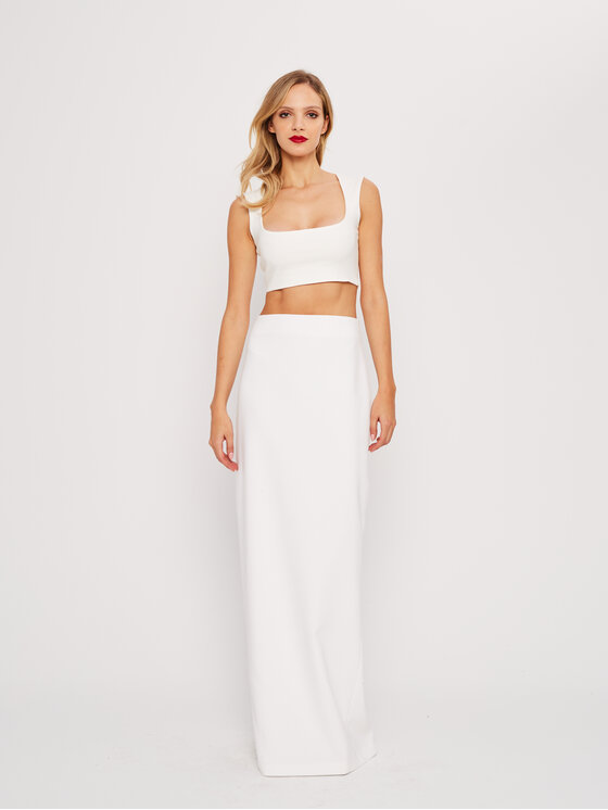 Marlu Marlu Bluzka AMES Biały Classic Fit