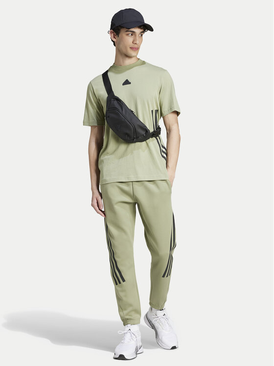 adidas adidas Тишърт Future Icons 3-Stripes IY7736 Зелен Regular Fit