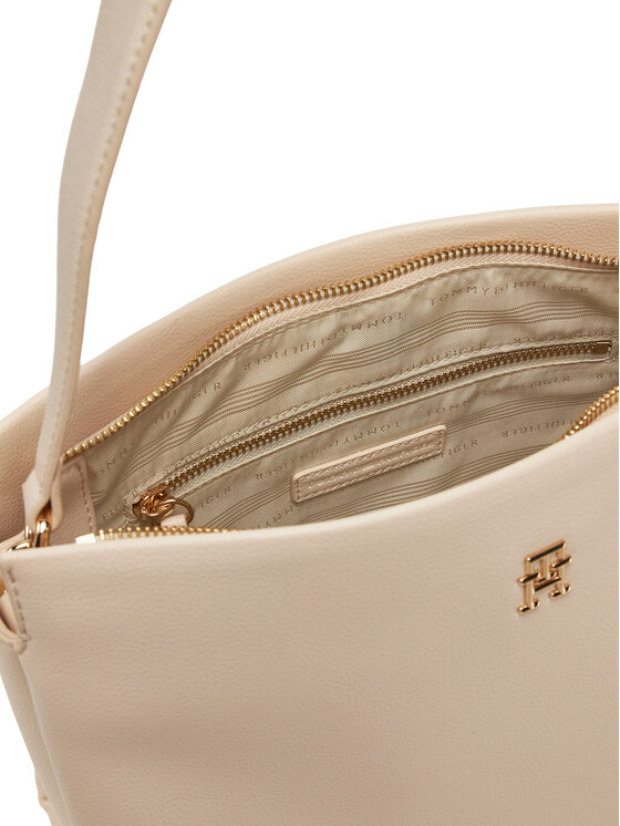 Tommy Hilfiger Tommy Hilfiger Rankinė Th Legacy Med Satchel AW0AW17173 Écru