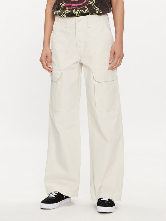 Vans Vans Cargo stiliaus kelnės Arroyo Wide Leg Cargo Pant VN000F7M Smėlio Relaxed Fit