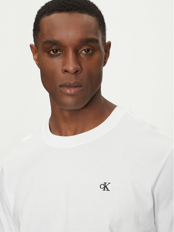 Calvin Klein Jeans Calvin Klein Jeans T-Shirt Serif Font Graphic J30J327473 Bílá Regular Fit