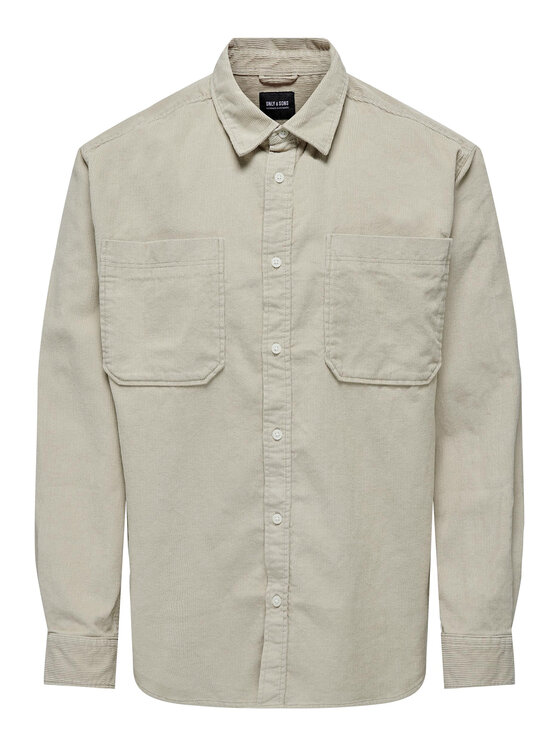 Only & Sons Only & Sons Camicia 22024716 Beige Relaxed Fit