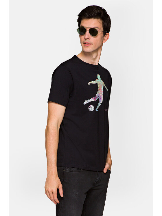 Lancerto Lancerto T-Shirt Lennox TS073221000042 Czarny Regular Fit