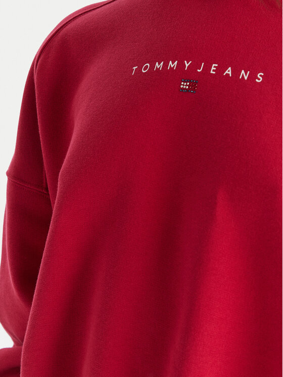 Tommy Jeans Tommy Jeans Felpa Bling Linear DW0DW21607 Rosso Regular Fit