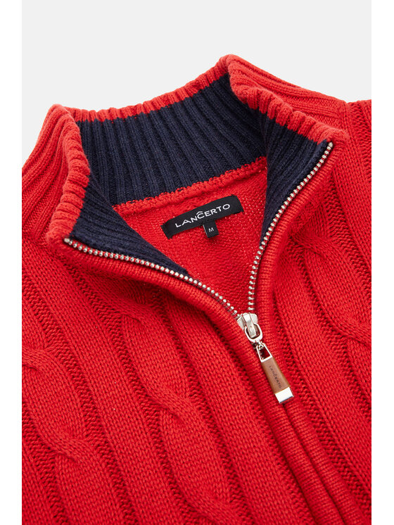 Lancerto Lancerto Sweter Ronald SW073223000087 Czerwony Regular Fit