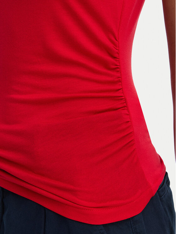 Tommy Jeans Tommy Jeans T-Shirt Draped DW0DW22802 Κόκκινο Slim Fit