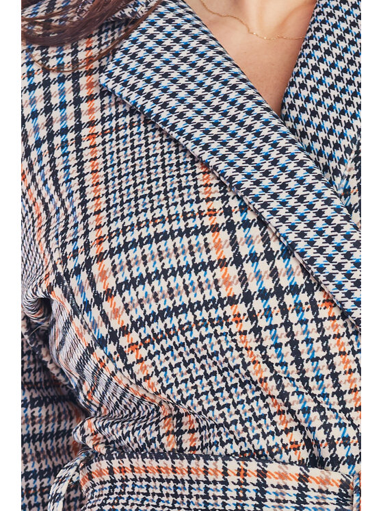 Awama Awama Sukienka dzianinowa A362 Granatowy Basic Fit