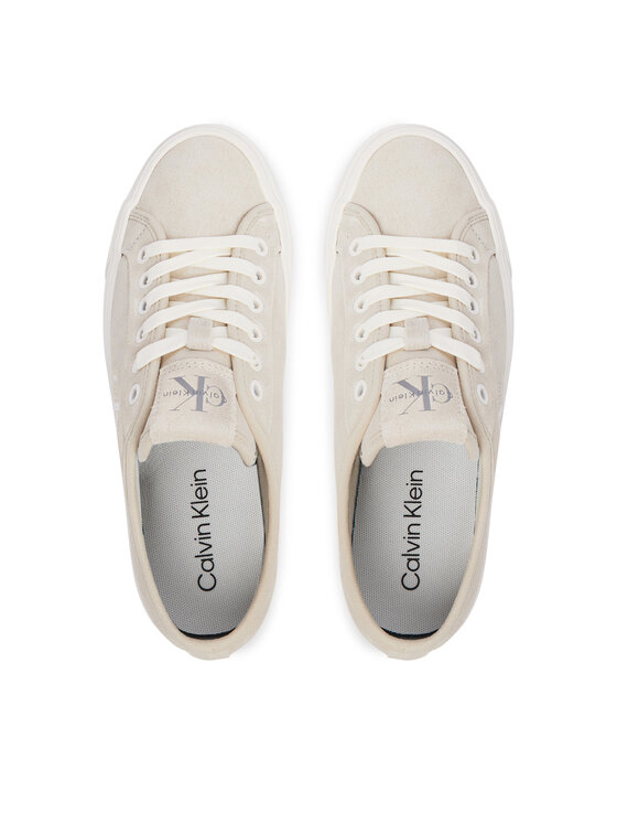 Calvin Klein Calvin Klein Snīkeri Vulc Flatf Laceup Suede HW0HW03088 Bēšs