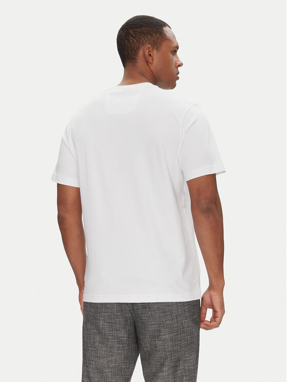 BOSS BOSS T-Shirt Tee Print Striped C 50537845 Biały Relaxed Fit