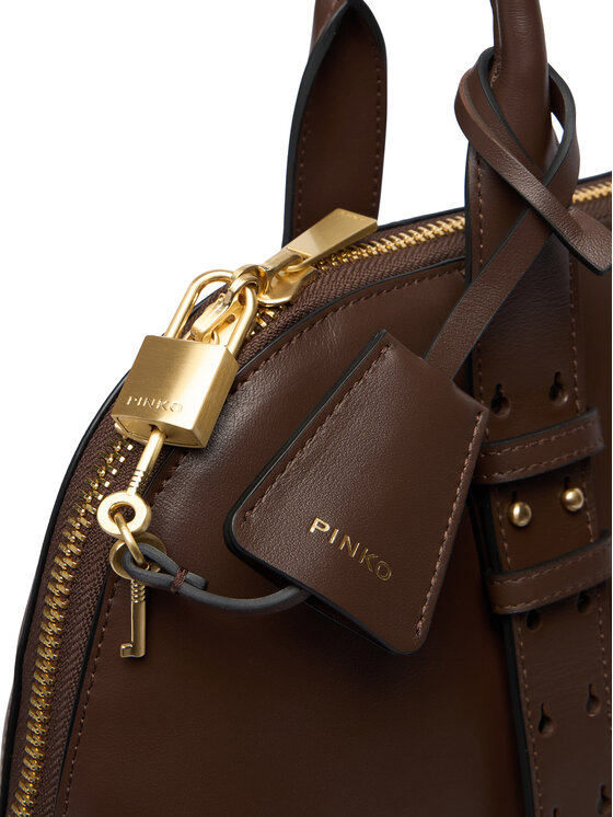 PINKO PINKO Дамска чанта Bowling Bag Medium AI 25-26 PLTT 105172 A0QO Кафяв