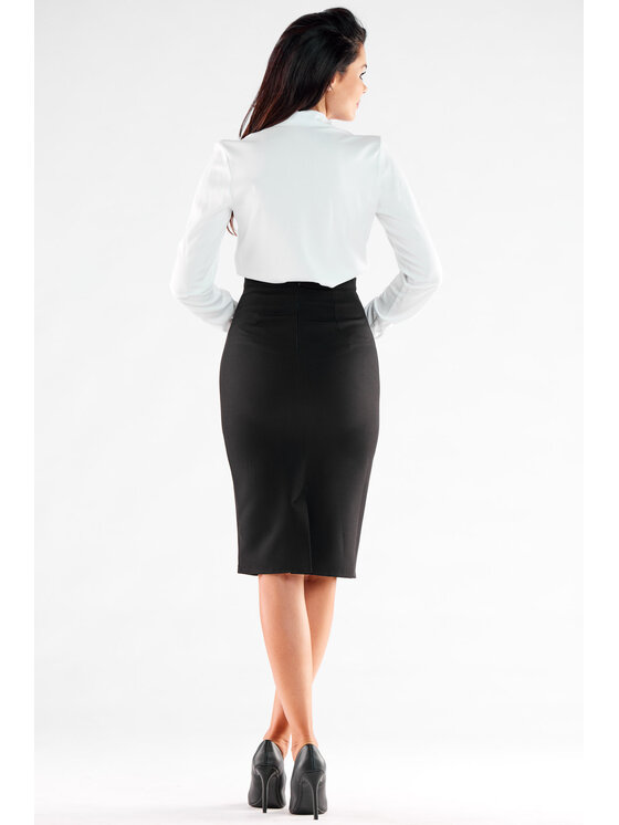 Awama Awama Spódnica A531 Czarny Basic Fit