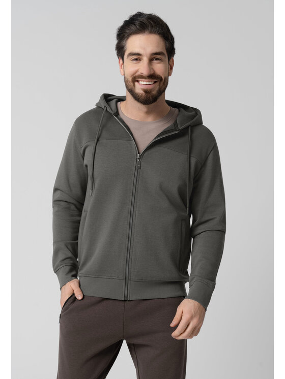 Volcano Volcano Bluza B-HAW Szary Regular Fit