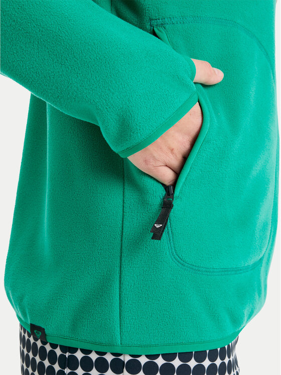 Roxy Roxy Fleecejacke Moonrising ERJFT04972 Grün Regular Fit