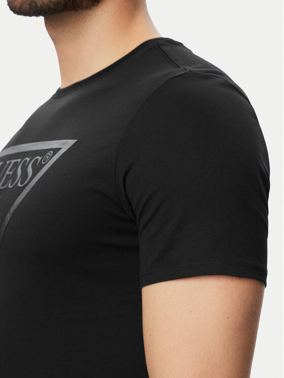 Guess Guess T-Shirt M6YI71 K3745 Μαύρο Slim Fit