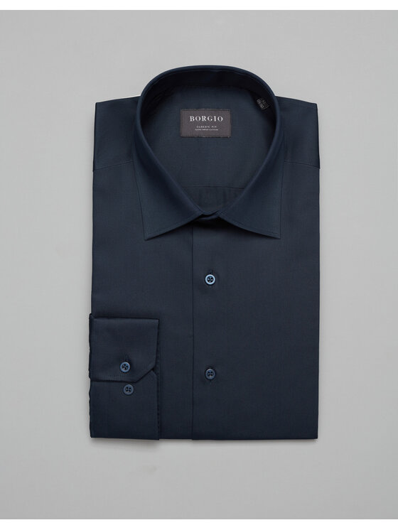 Borgio Borgio Koszula simeria Granatowy Classic Fit