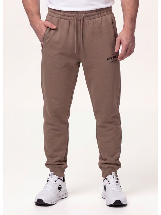 PITBULL PITBULL Spodnie dresowe ARBOR Brązowy Regular Fit