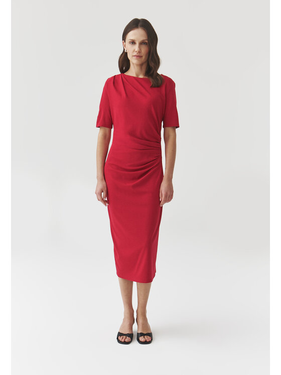TATUUM TATUUM Sukienka dzianinowa PRIMROSE Czerwony Fitted Fit