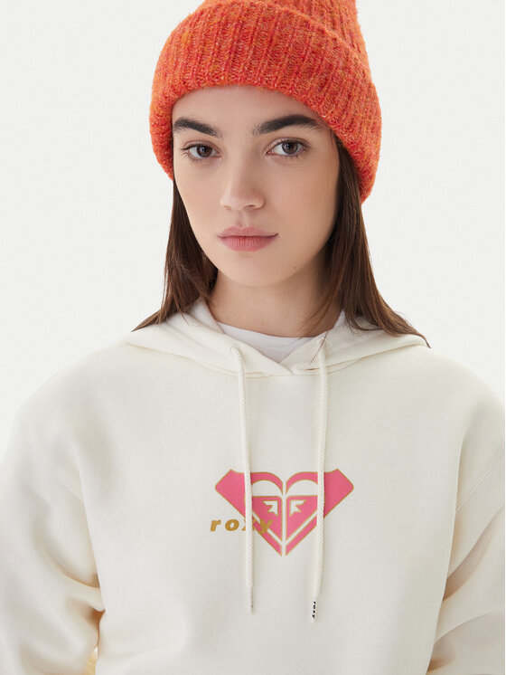 Roxy Roxy Džemperis ar kapuci Vl Surf Stoked Hoodie Brushed ERJFT05028 Bēšs Regular Fit