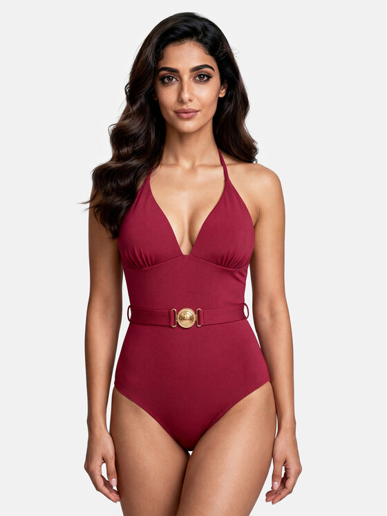 Miss Lou Miss Lou Costume da bagno J-ML034 Bordeaux