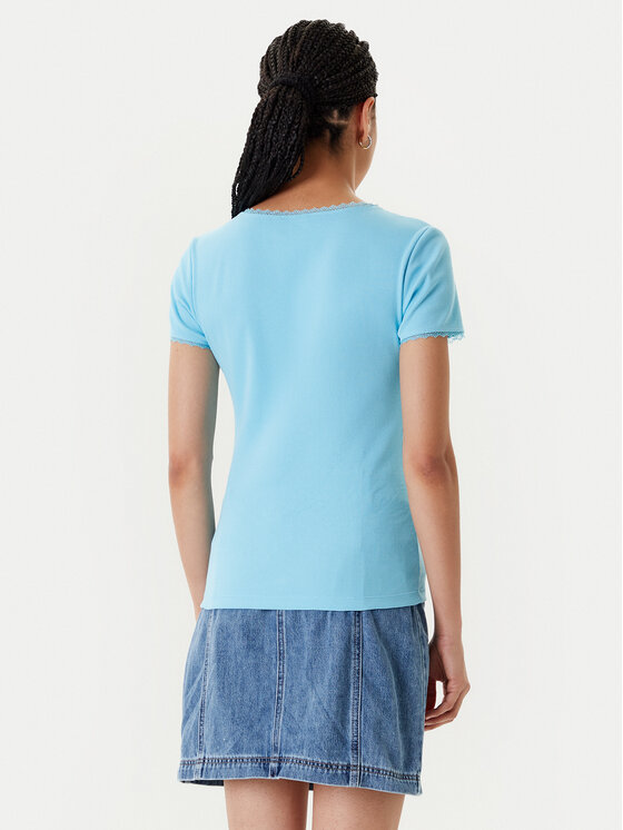 Morgan Morgan T-shirt 232-DLUBI Turchese Slim Fit