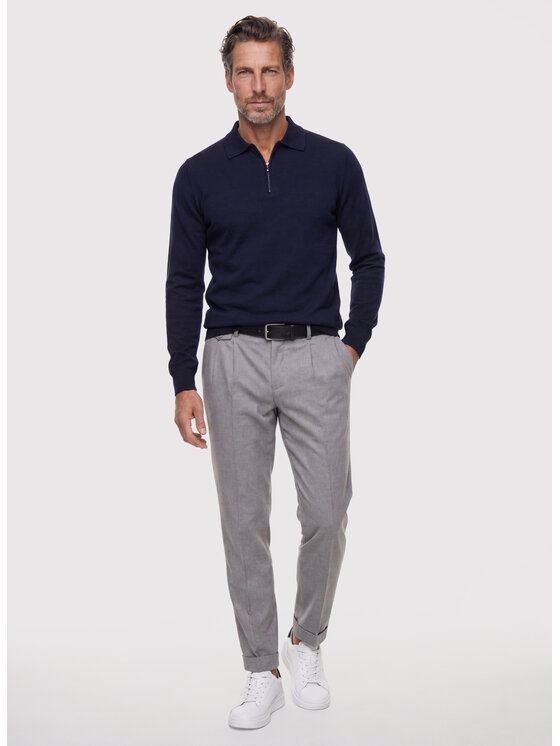 Pako Lorente Pako Lorente Sweter P26WF-2X-006 Granatowy Straight Fit