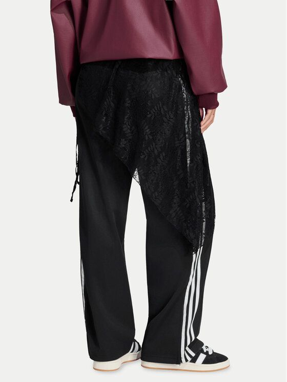adidas adidas Spodnie dresowe 2In1 Firebird Loose Track Trousers With Lace Skirt LG4271 Czarny Relaxed Fit