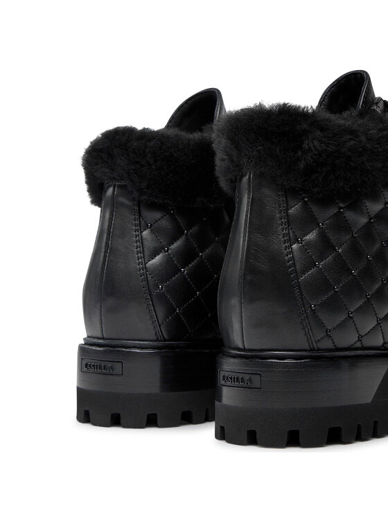Le Silla Le Silla Schnürstiefeletten St.Moritz Chiffon 7512M040M1PPCHI377 Schwarz