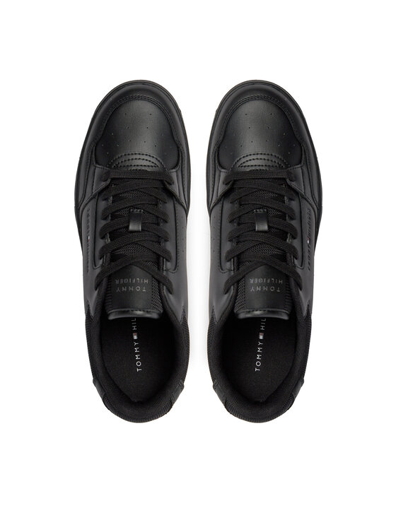 Tommy Hilfiger Tommy Hilfiger Сникърси Th Basket Core Leather Ess FM0FM05040 Черен
