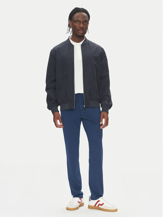 Lindbergh Lindbergh Kurtka bomber 30-301136 Granatowy Regular Fit