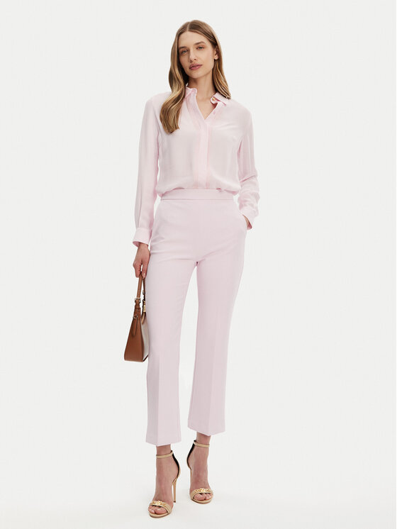 Elisabetta Franchi Elisabetta Franchi Kalhoty z materiálu PA-089-51E2-V290 Růžová Regular Fit