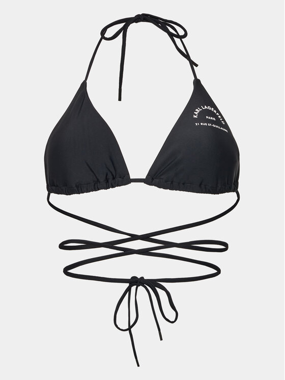 KARL LAGERFELD KARL LAGERFELD Μπικίνι πάνω μέρος Logo 230W2215 Μαύρο