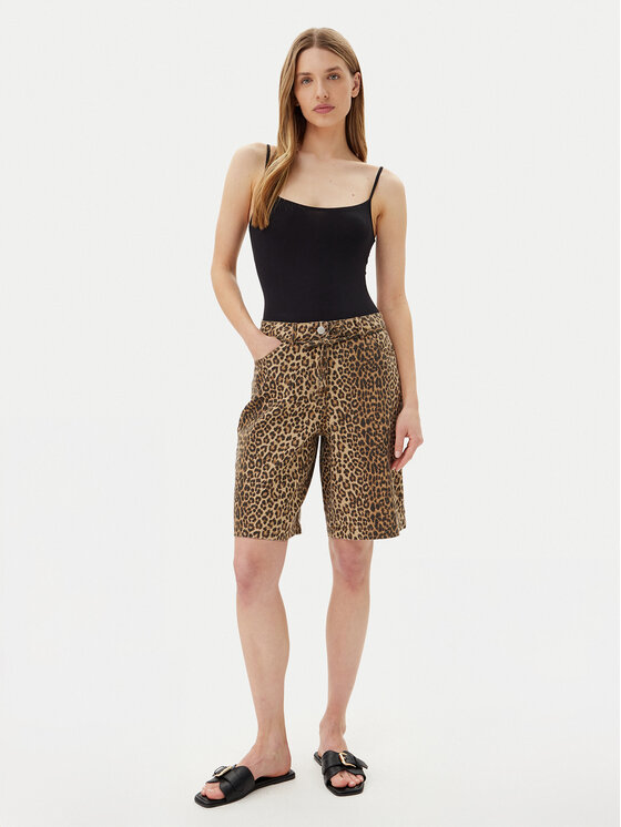 ONLY ONLY Kratke traperice Naomi 15351037 Smeđa Regular Fit