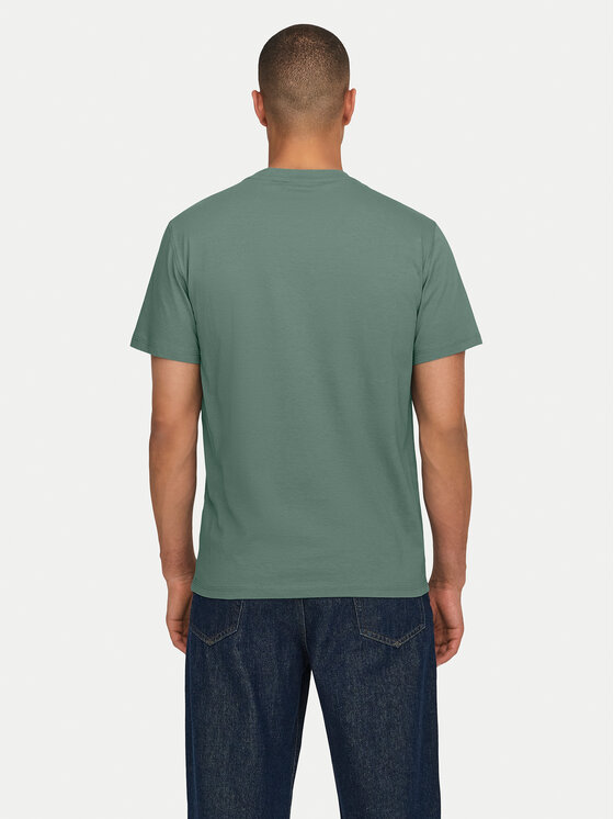 Only & Sons Only & Sons T-Shirt 22025208 Zielony Regular Fit