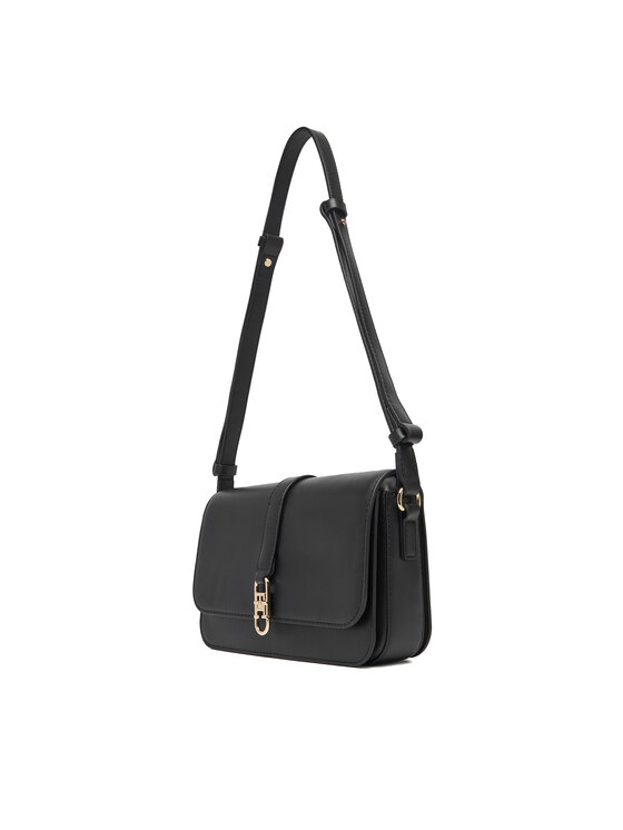Tommy Hilfiger Tommy Hilfiger Дамска чанта Th Libre Flap Crossover AW0AW17723 Черен