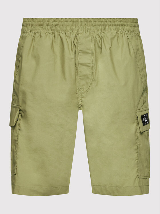 Calvin Klein Jeans Calvin Klein Jeans Pantaloncini di tessuto J30J320068 Verde Regular Fit