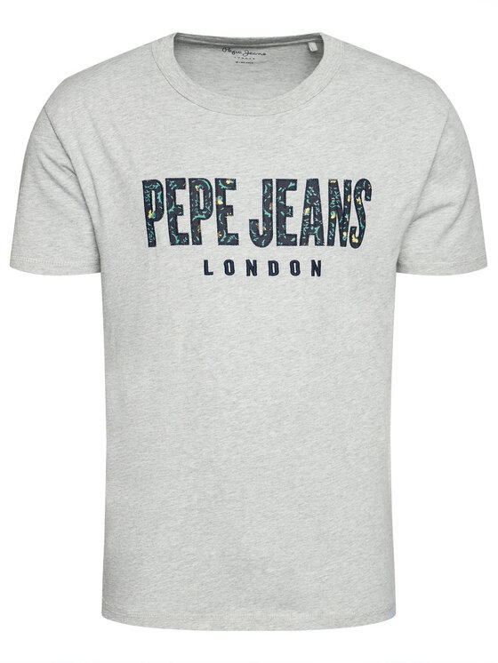 Pepe Jeans Pepe Jeans T-shirt Salvador PM507273 Siva Relaxed Fit