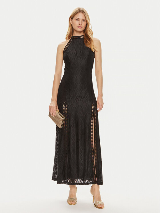 Guess Guess Õhtune kleit W2YK96 K3I20 Must Regular Fit