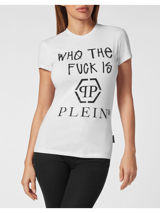 PHILIPP PLEIN PHILIPP PLEIN T-Shirt 19385 Bílá Skin Tight Fit