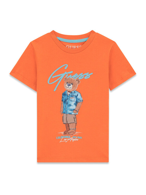 Guess Guess T-Shirt N6GI04 K8HM4 Oranžová Regular Fit
