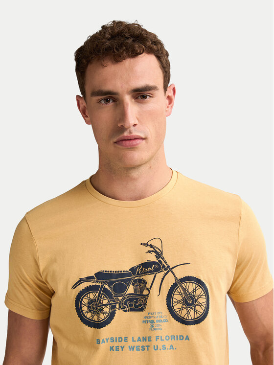 Petrol Industries Petrol Industries T-Shirt M-1050-TSR707 Žlutá Regular Fit