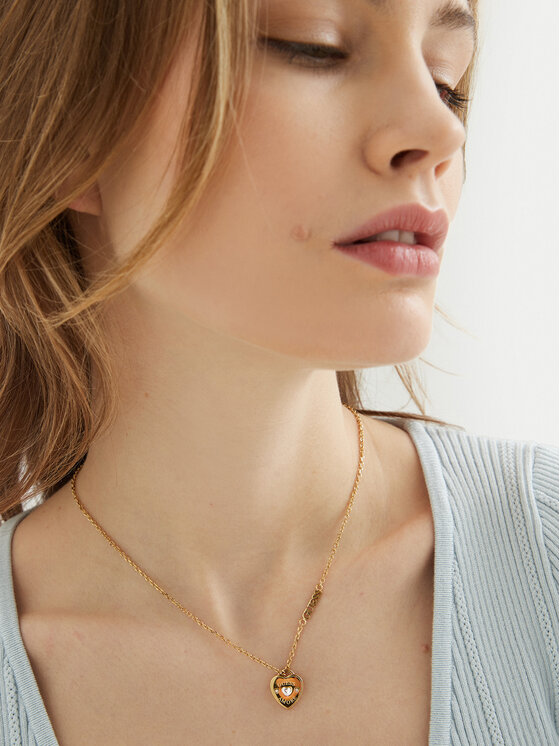 Guess Guess Ogrlica JUBN05 056JWzłoty Zlatna