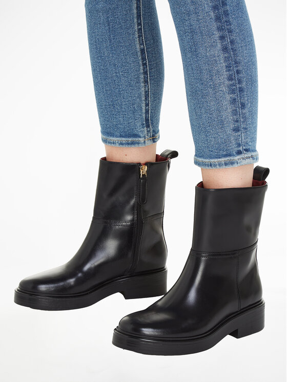 Tommy Hilfiger Tommy Hilfiger Členková obuv Cool Elevated Ankle Bootie FW0FW07487 Čierna