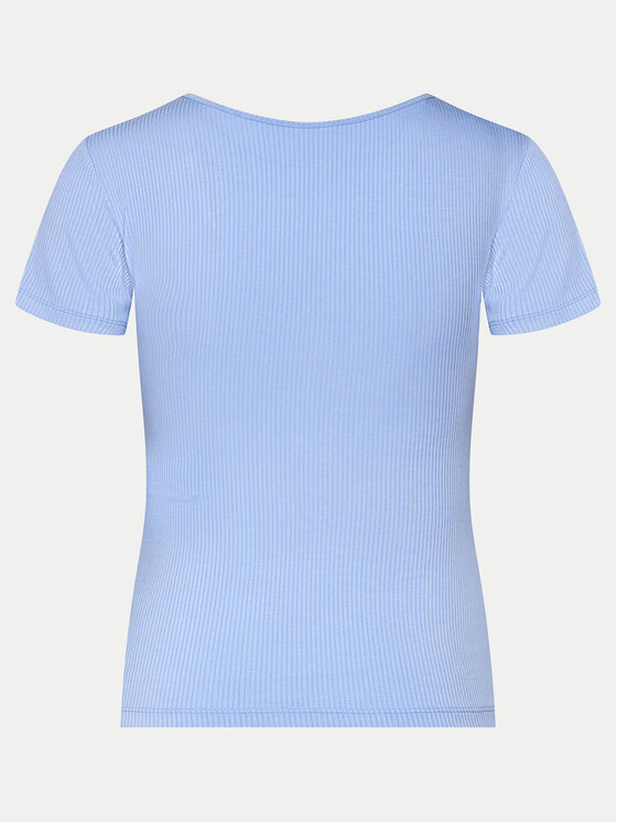 Hunkemöller Hunkemöller Pyžamový top Henley 205108 Modrá Regular Fit