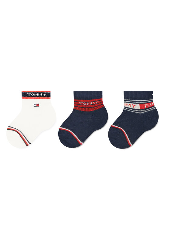 Gyerek 3 pár hosszú szárú gyerek zokni Tommy Hilfiger, Színes, 701220278